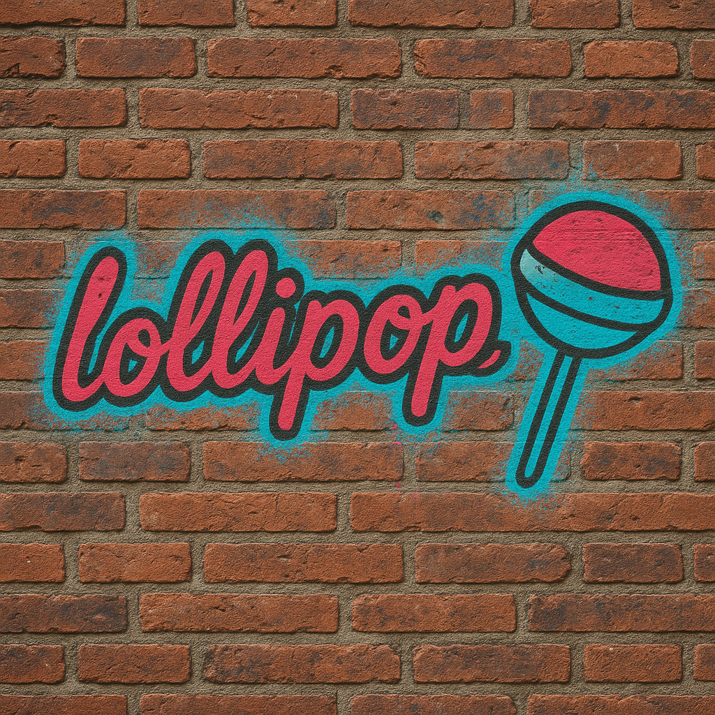 Lollipop Card - Graffiti Wall