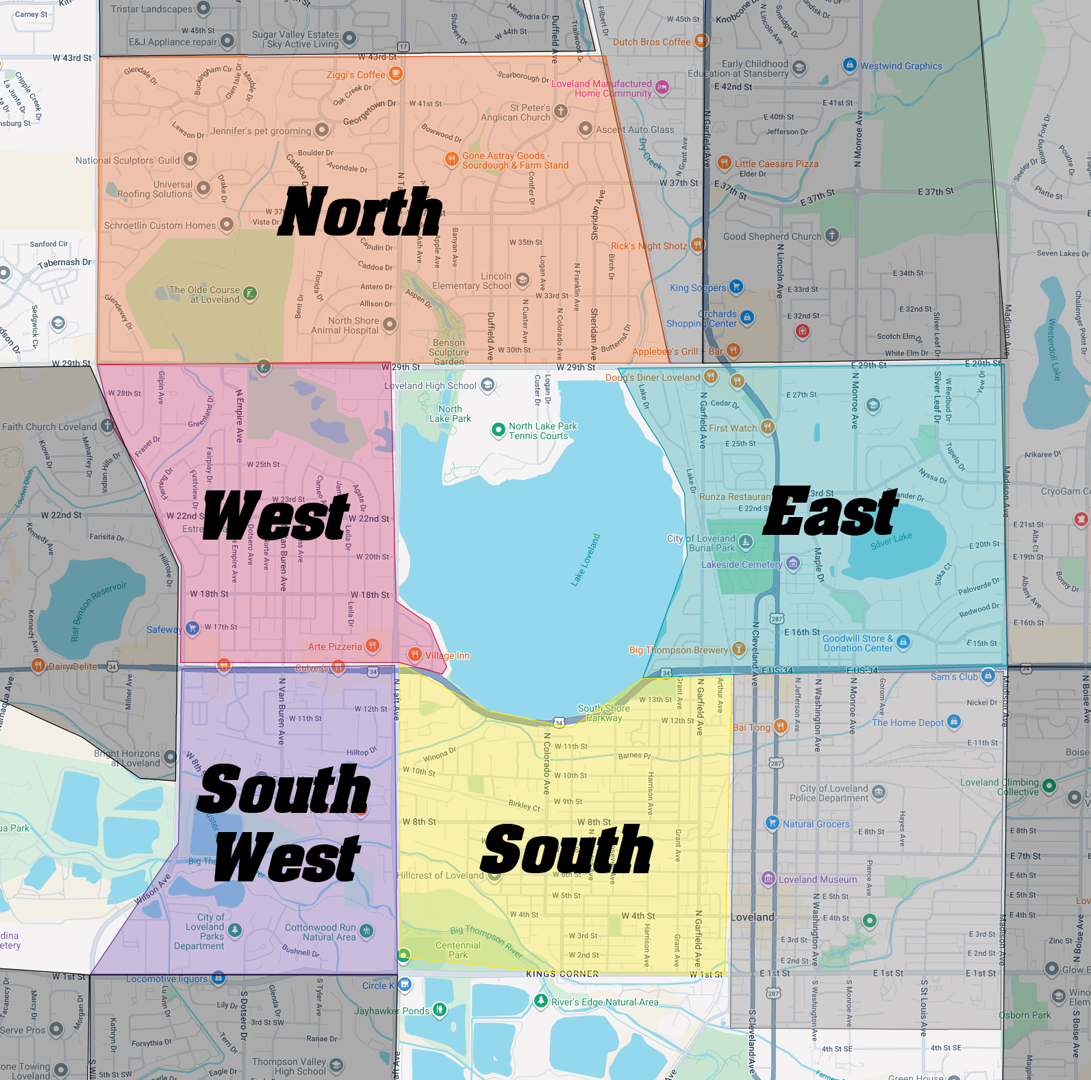 Loveland Lake Delivery Area