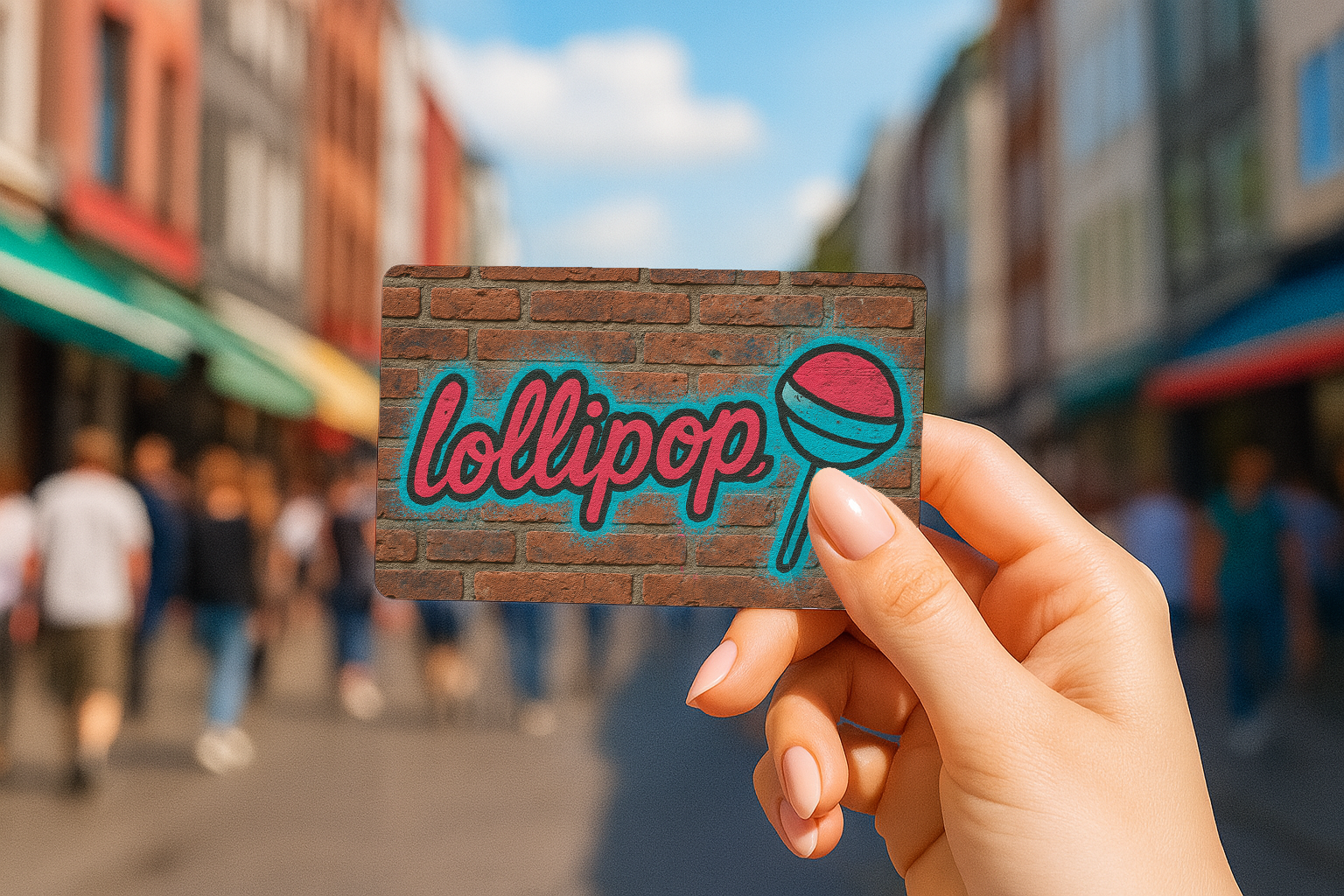 Lollipop Card - Graffiti Wall