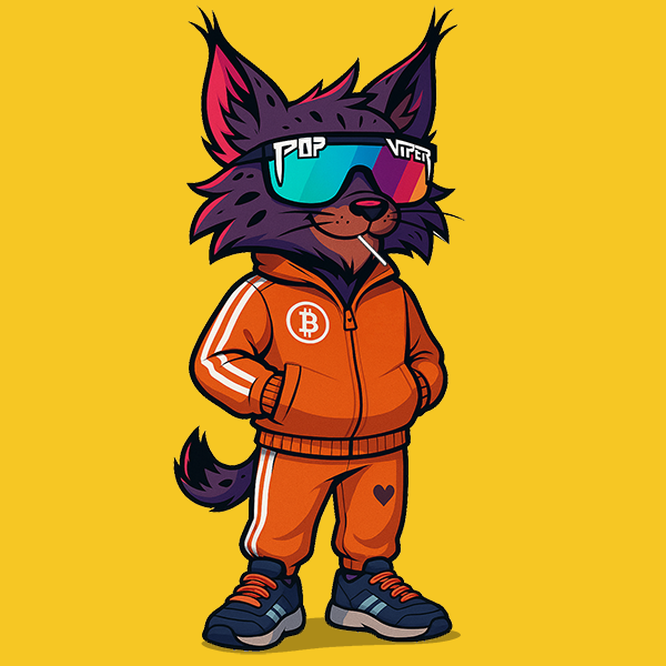 Lollipop Card - Cartoon Lynx
